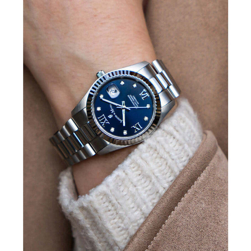 Jacques Du Manoir Inspiration Roman JWL01307 women's watch with blue dial (view 2)
