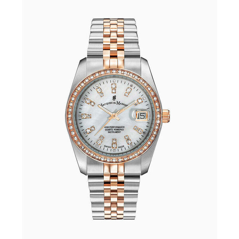 Jacques Du Manoir Inspiration Elegance NROP.23 women's watch with mother of pearl dial