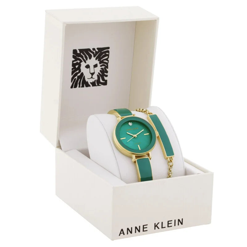 Quartz Green Mother of Pearl Dial Ladies Watch and Bracelet Set AK/3620GNST