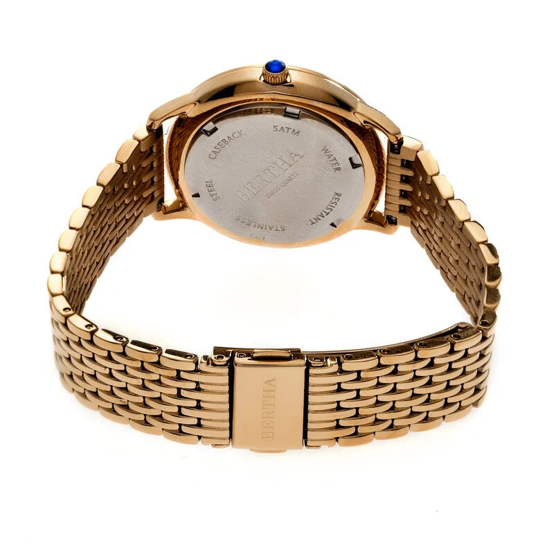 Bertha Abby Fuchsia Dial Rose Gold-Tone Stainless Steel Ladies Watch BR6804