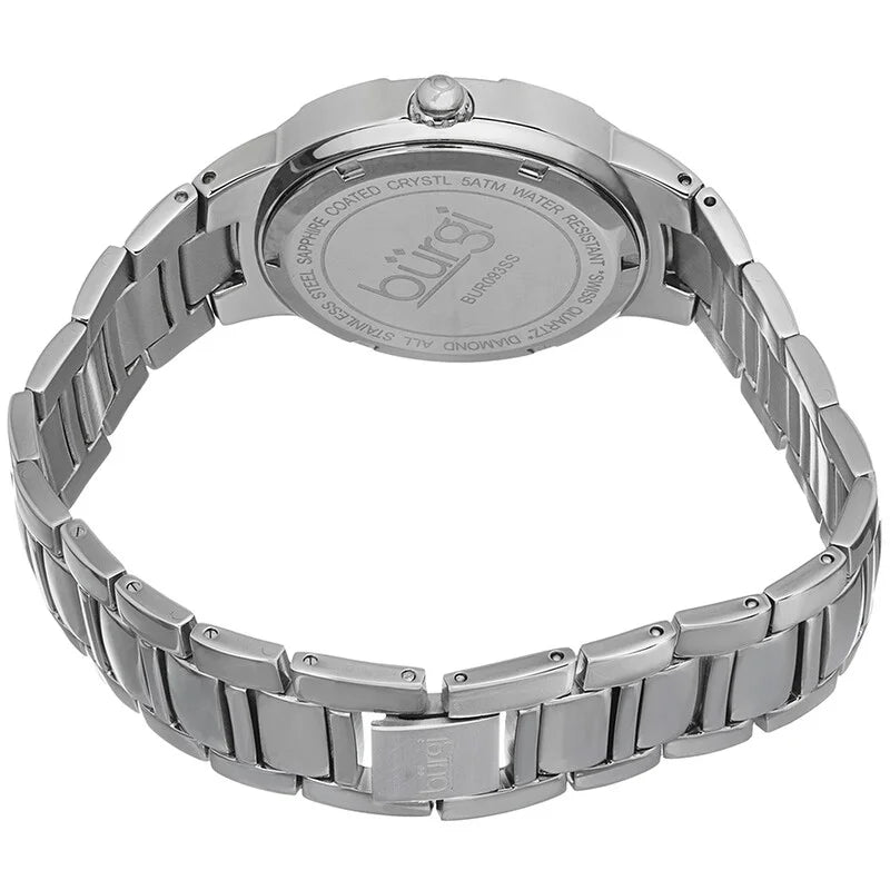 Burgi Blue Mother of Pearl Diamond Quartz Blue Dial Women's Timepiece - BUR093BU