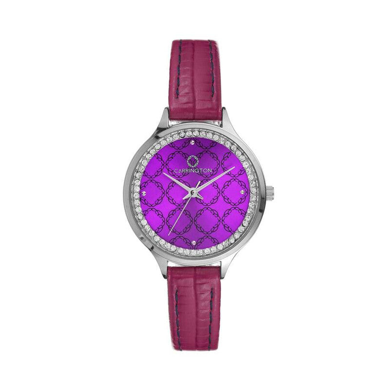 Elsie Purple Quartz Silver Dial Women's Timepiece - CT-2006-03