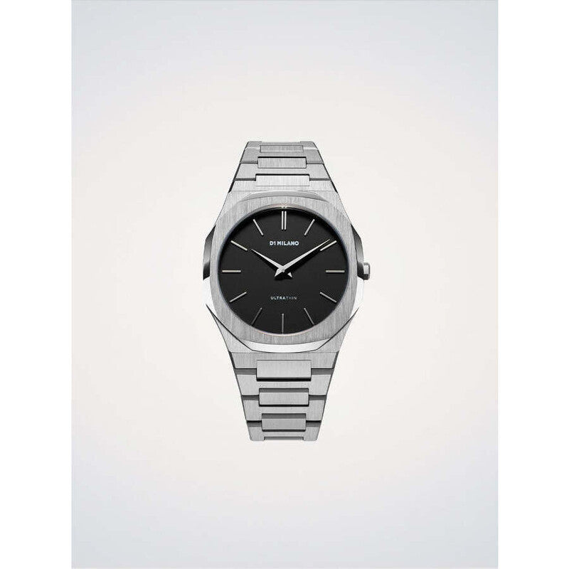D1 Milano Core Quartz Black Dial Men's Timepiece - D1-UTBJ40 (Stainless Steel Strap)