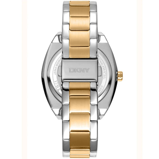 DKNY Damen-Armbanduhr mit blauem Ziffernblatt, Quarzwerk – DK1L039M0055 (Edelstahlarmband)