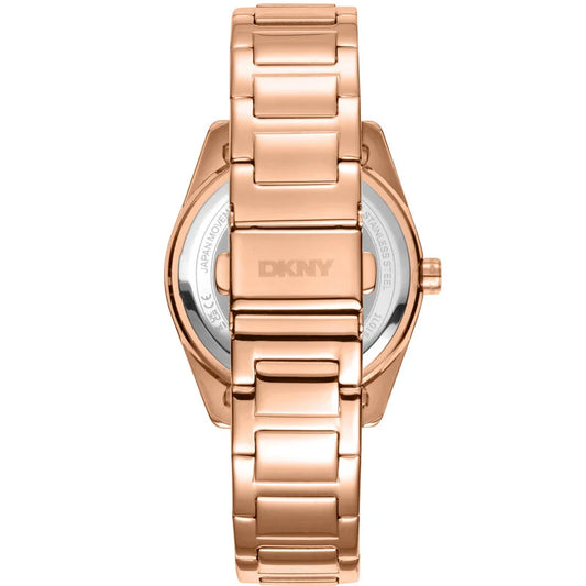 DKNY Damen-Armbanduhr, Quarz, zartrosa Zifferblatt – DK1L015M0045 (Edelstahlarmband)