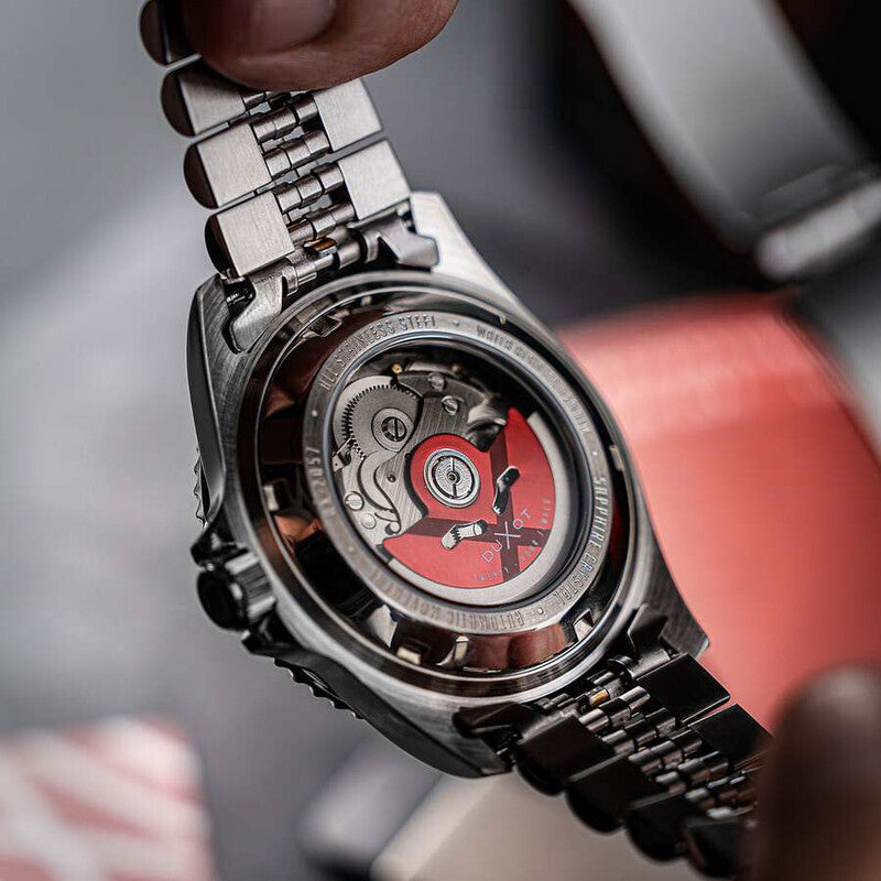 Duxot Atlantica Diver Automatic Black Dial Men's Timepiece - DX-2057-11 (Stainless Steel Strap)