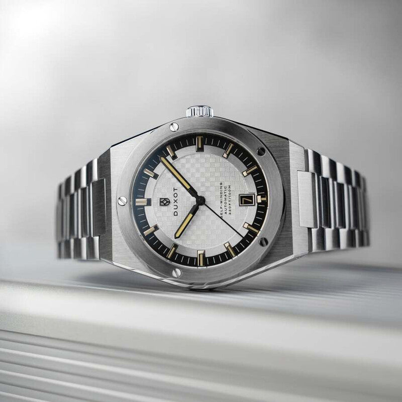 Duxot Bastia Automatic Silver Dial Men's Timepiece - DX-2068-22 (Stainless Steel Strap)