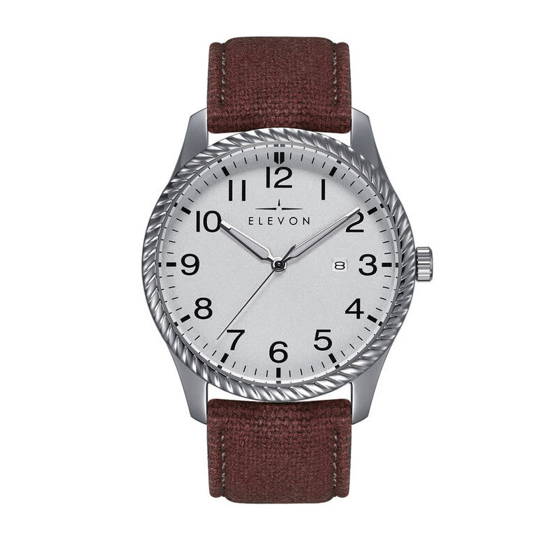 Elevon Crosswind Quartz men's watch with silver dial