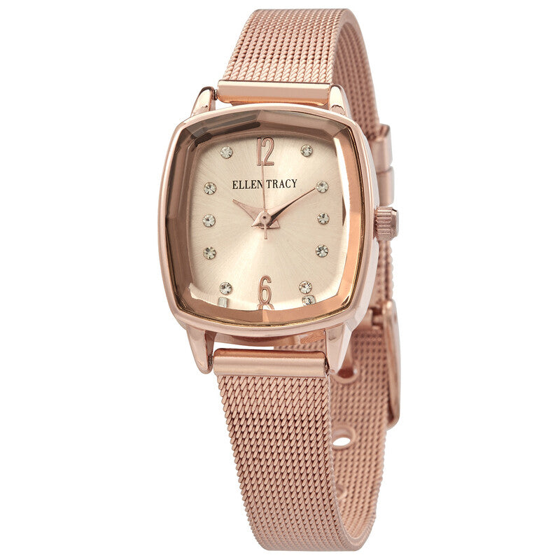 Ellen Tracy quartz women's watch with rose dial