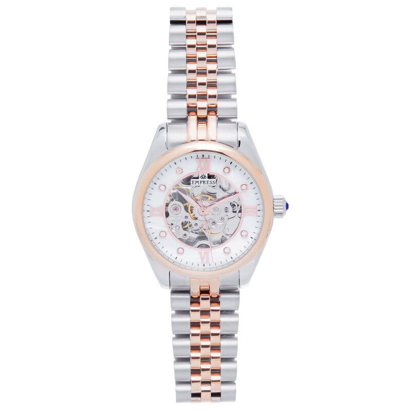 Empress Magnolia automatic women's watch with two-tone bracelet