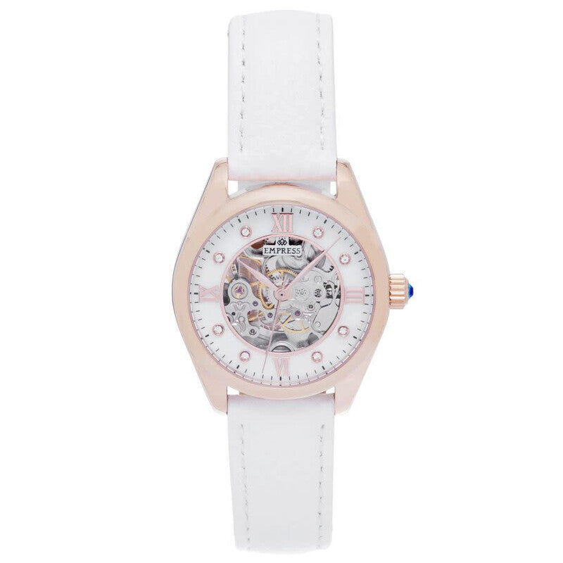 Empress Magnolia automatic women's watch with white dial