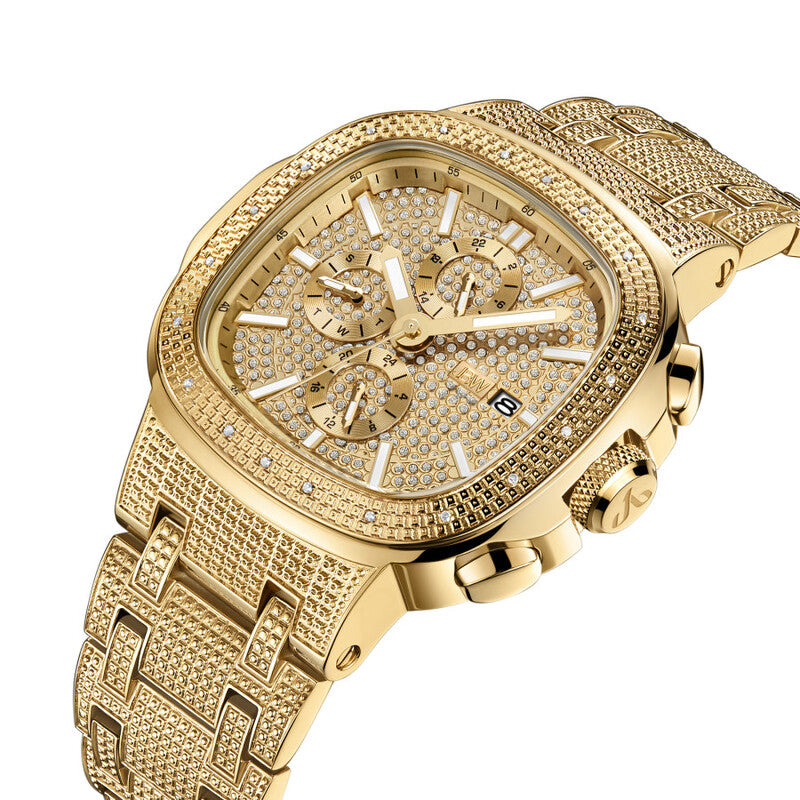 JBW Heist Quartz Diamond Gold Dial Men's Watch J6380A