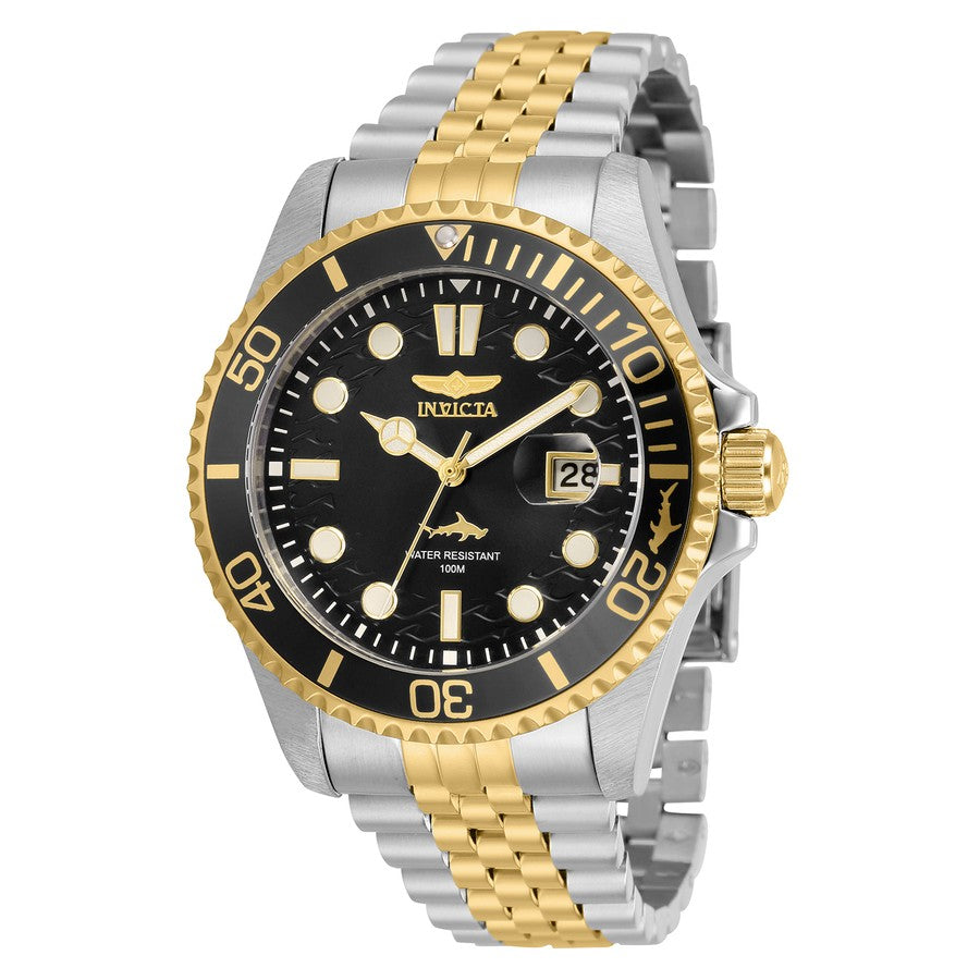 Invicta Pro Diver 30618 Men's Two-Tone Quartz Watch - Black Dial