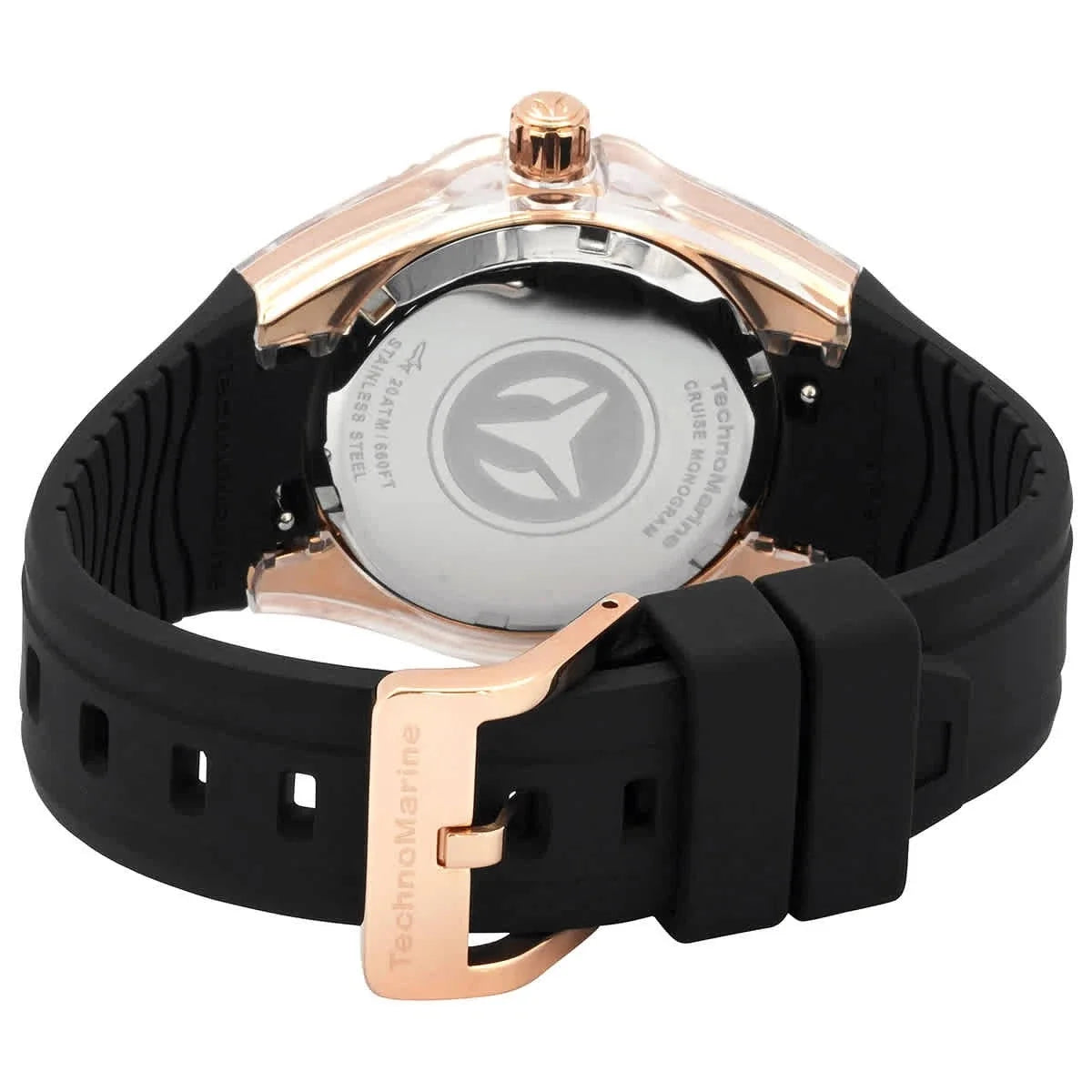 Technomarine Cruise 40mm Rose Gold-Tone Black Dial Women's Watch TM-121176