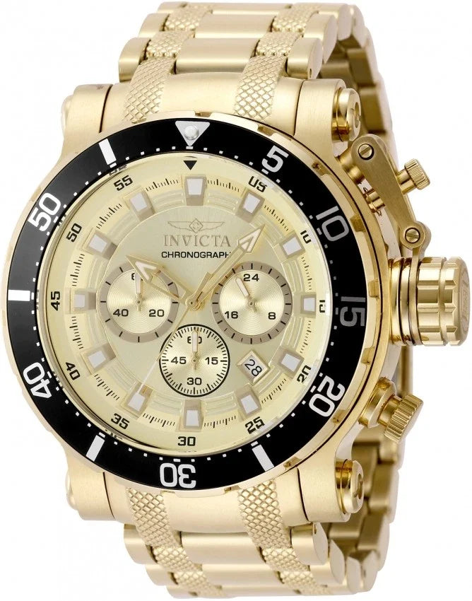 Invicta Coalition Forces Chronograph GMT Quartz Gold Dial Men's Watch 49093