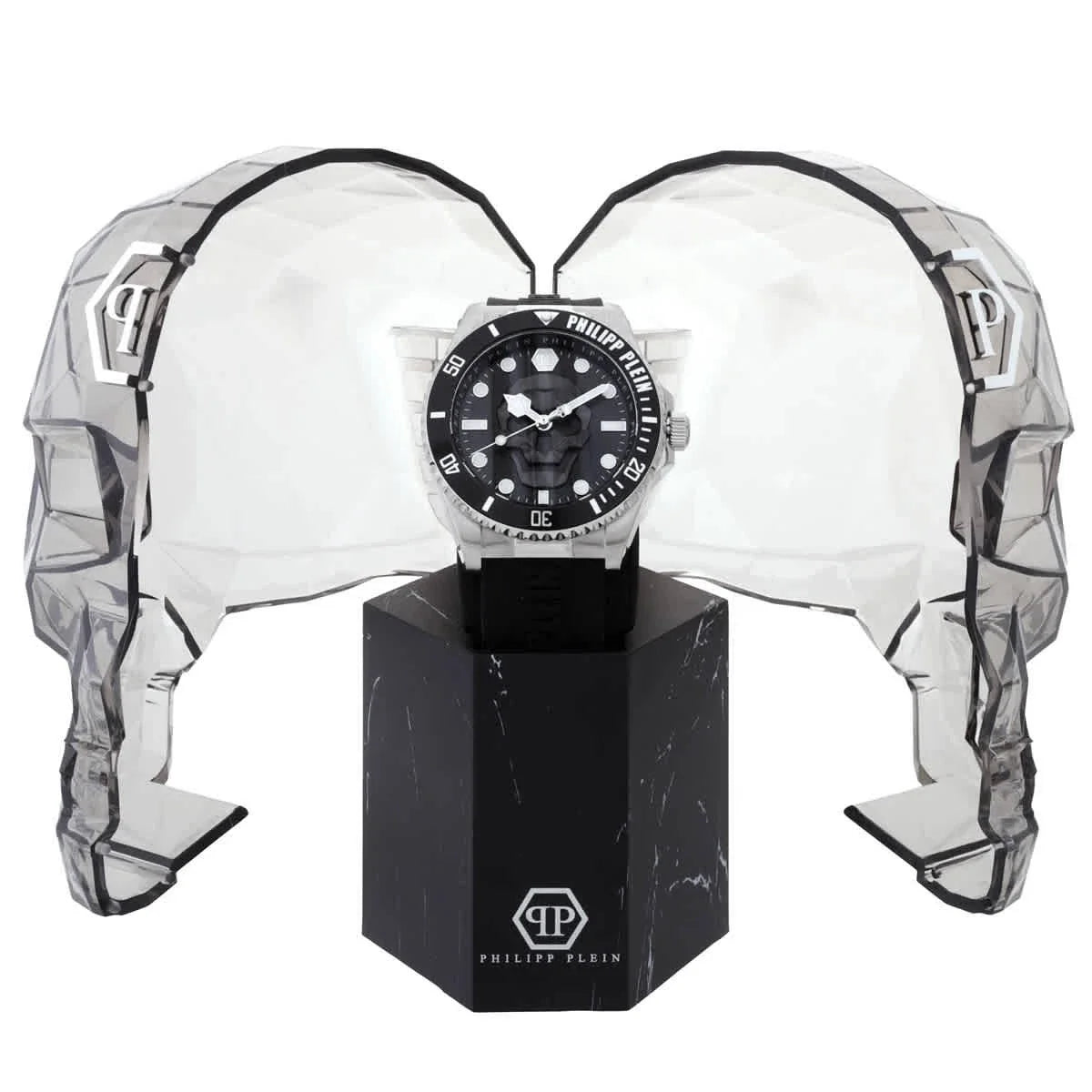 Philipp Plein The Skull Diver Quartz Black Dial Men's Watch PWOAA0122