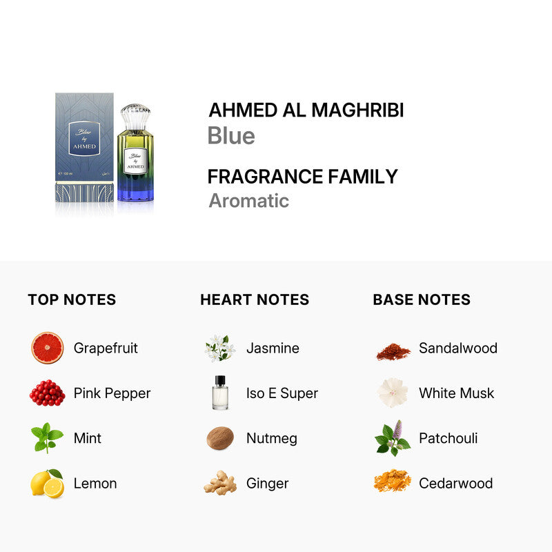 Ahmed Al Maghribi Men's Blue Extrait de Parfum Spray 3.4 oz