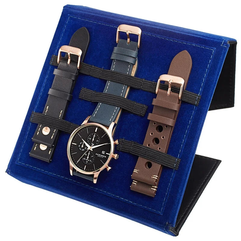 Akribos XXIV Quartz Blue Dial Men's Watch AK1105RGBU-S