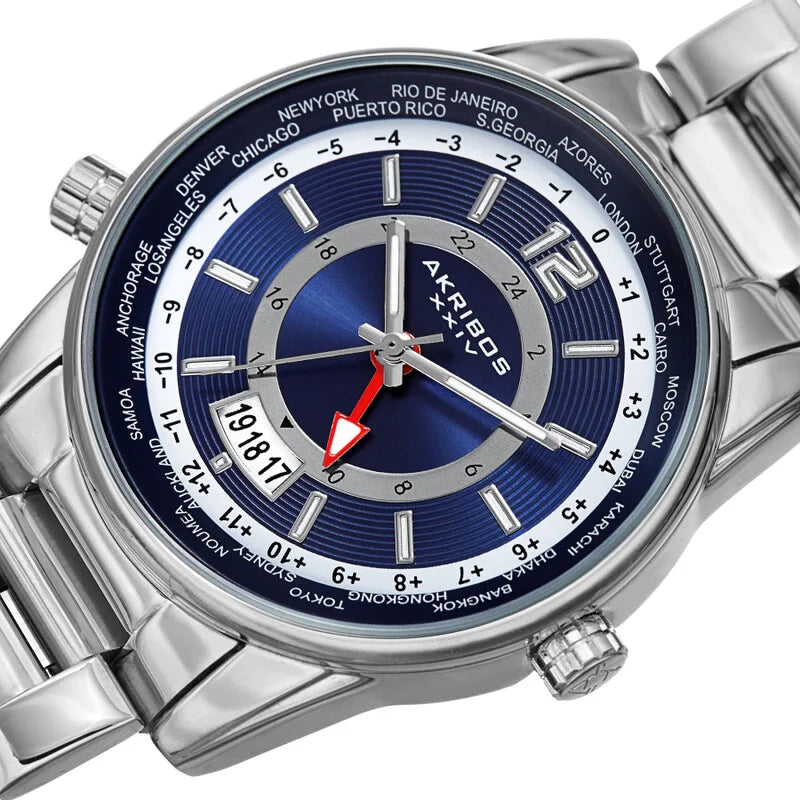 World Time Quartz Blue Dial Men's Watch AK1021SSBU