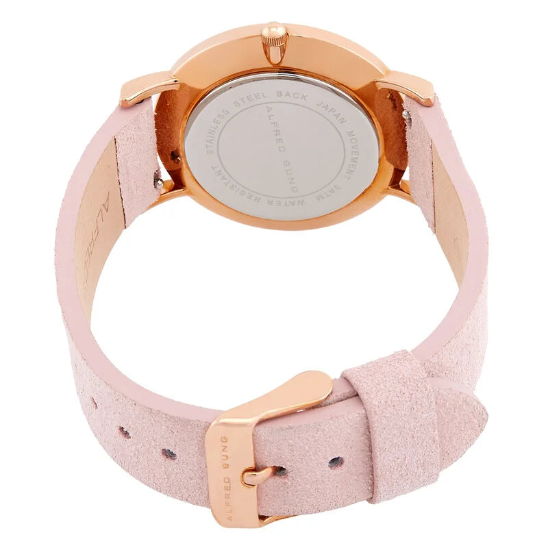 Alfred Sung Ultra Slim 36mm Women's Quartz Watch AS4000RSD-4A