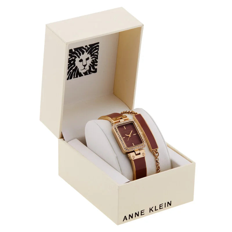 Anne Klein Quartz Ladies Watch and Bracelet Set AK-3898RUST