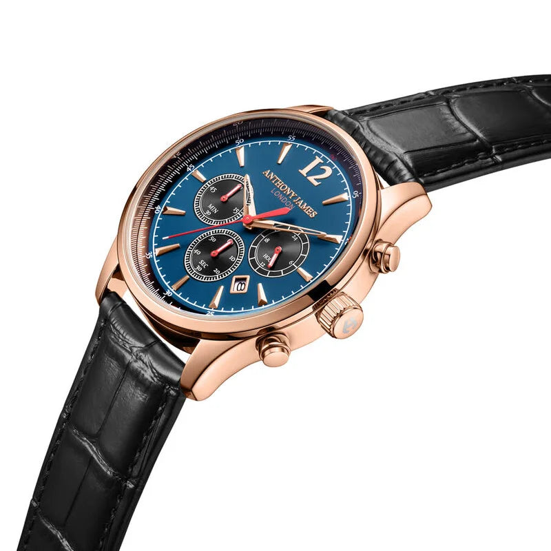 Classic Chronograph Blue Dial Men's Watch AJ081