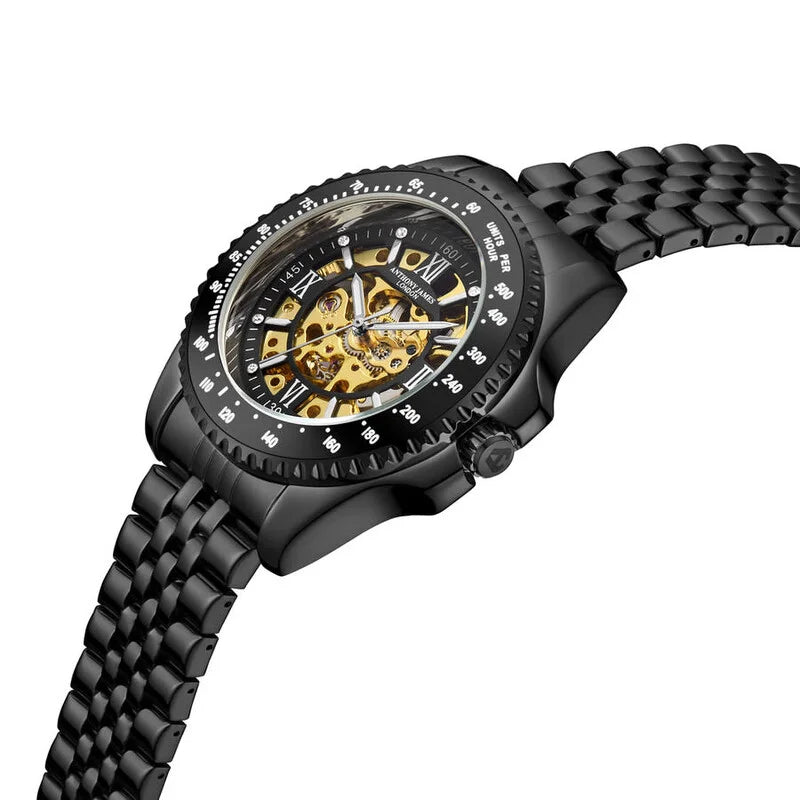 Tachymeter Automatic Gold-tone Dial Men's Watch AJ010N2
