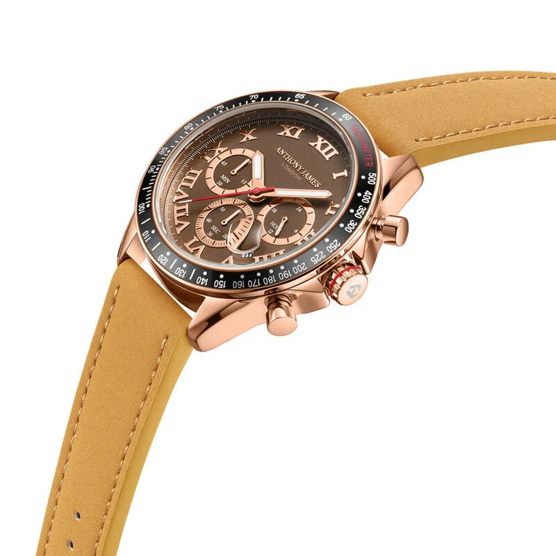 Anthony James Moonphase Chronograph Cream Dial Men's Watch AJ072