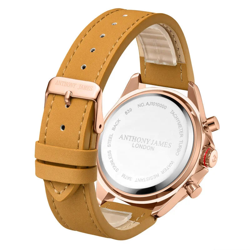 Anthony James Moonphase Chronograph Cream Dial Men's Watch AJ072