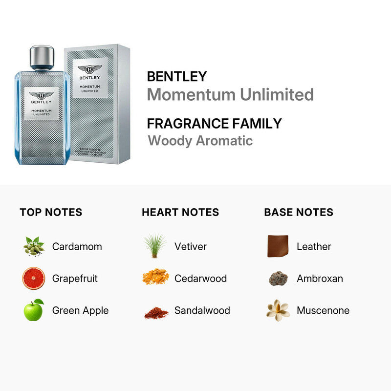 Momentum Unlimited by Bentley for Men EDT Spray