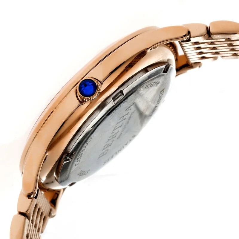 Bertha Abby Fuchsia Dial Rose Gold-Tone Stainless Steel Ladies Watch BR6804