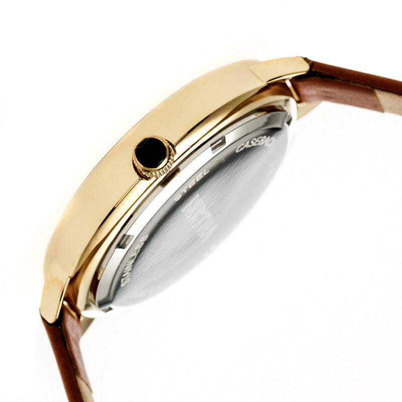 Madison Gold Dial Camel Leather Ladies Watch BR6705