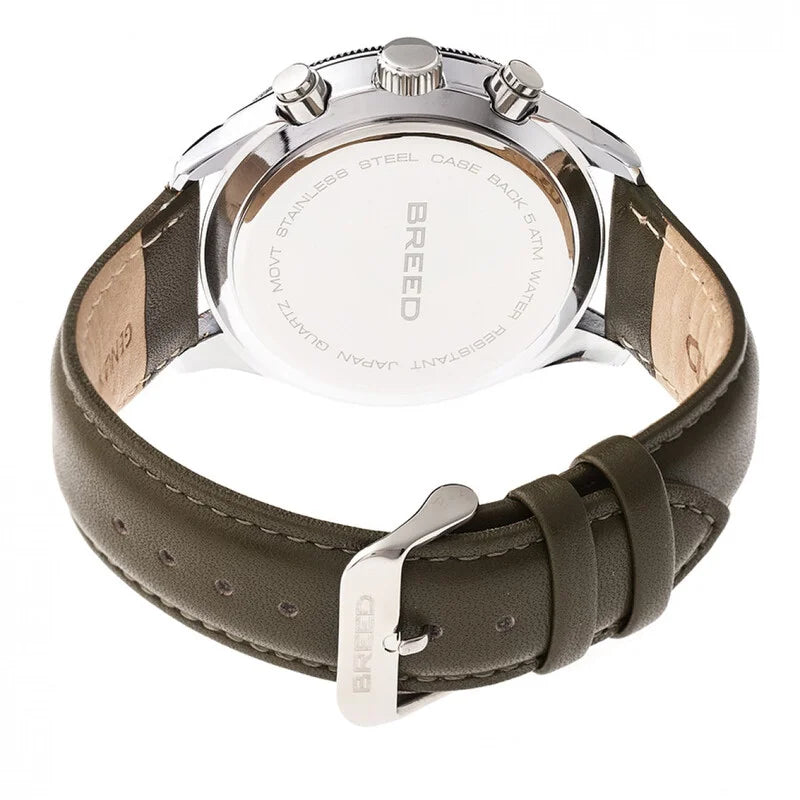 Breed Maverick Quartz Olive Dial Men's Timepiece - 7505