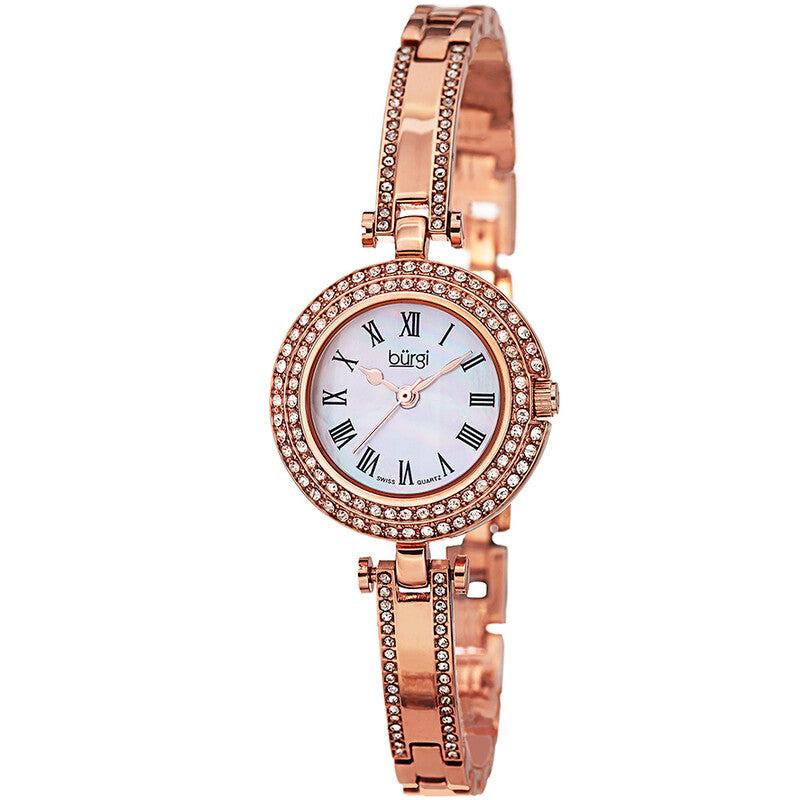 Burgi Quartz Gold Dial Women's Timepiece - BUR108RG
