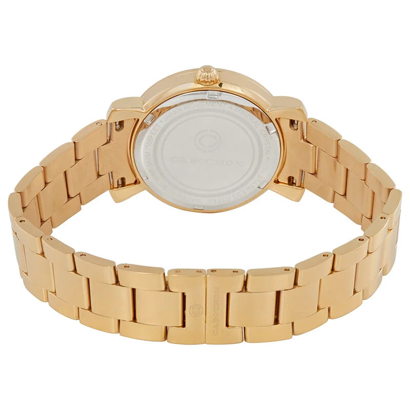 Cabochon Carmel Quartz White Dial Ladies Timepiece - CABOCHON-16604-YG-22