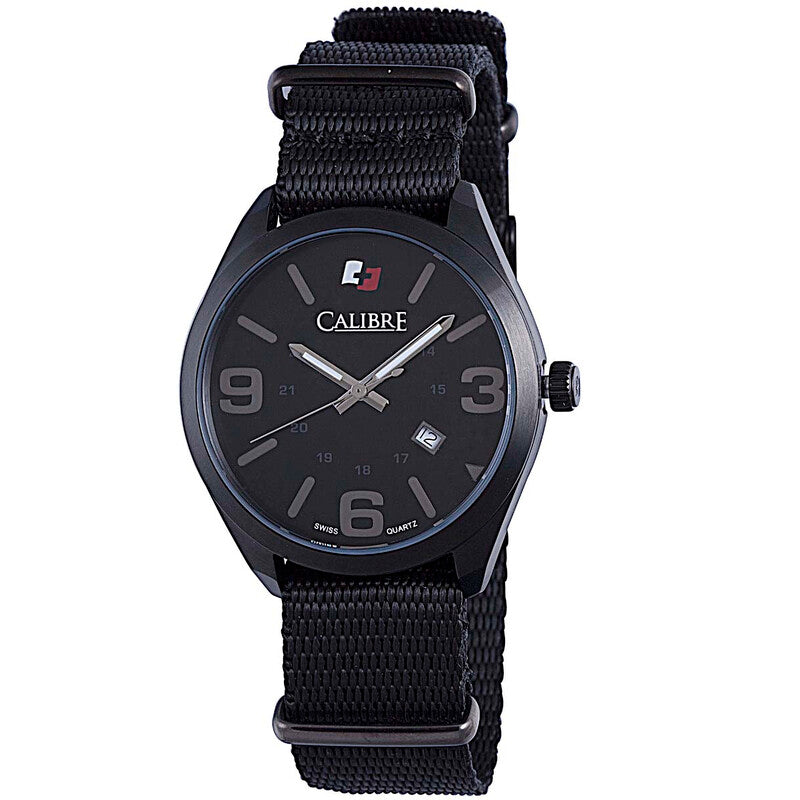 Trooper Black Canvas Strap Quartz Black Dial Men's Timepiece - SC-4T2-13-007