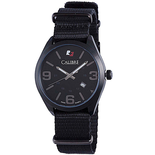 Trooper Black Canvas Strap Quartz Black Dial Men's Timepiece - SC-4T2-13-007