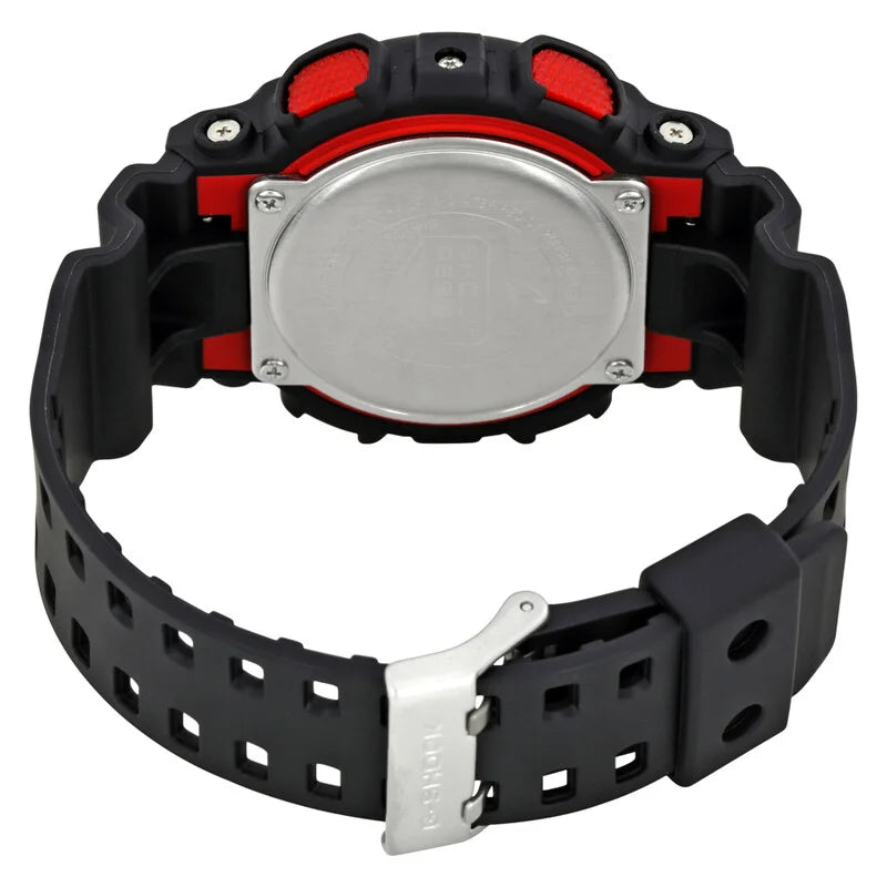 Casio G-Shock Black Resin Strap Quartz Black Dial Men's Timepiece - GA100-1A4