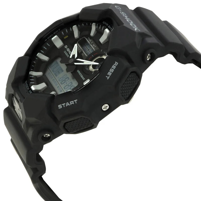 Casio G-Shock Series Quartz Analog-Digital Black Dial Men's Timepiece - GA-010-1A (Stainless Steel Strap)