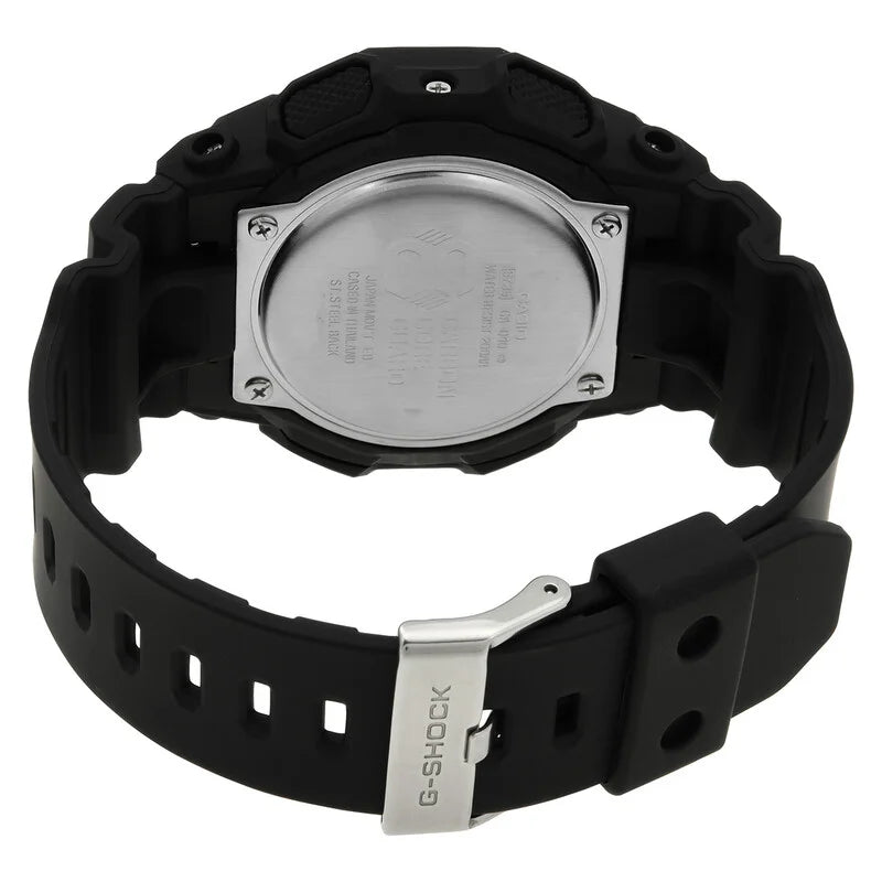 Casio G-Shock Series Quartz Analog-Digital Black Dial Men's Timepiece - GA-010-1A (Stainless Steel Strap)
