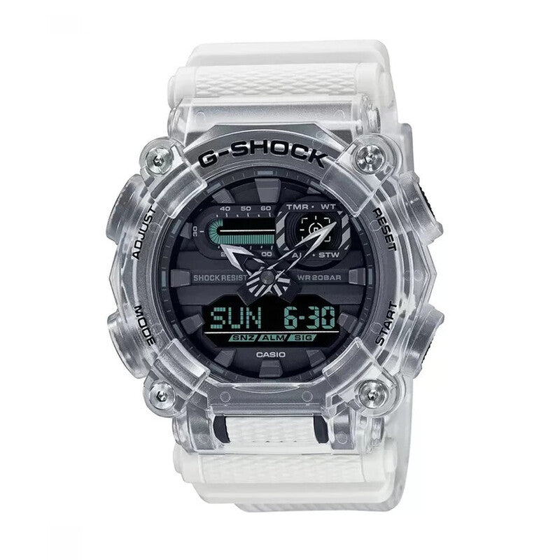 Casio G-Shock Skeleton Series Quartz Black Dial Unisex Timepiece - GA-900SKL-7ADR (Stainless Steel Strap)