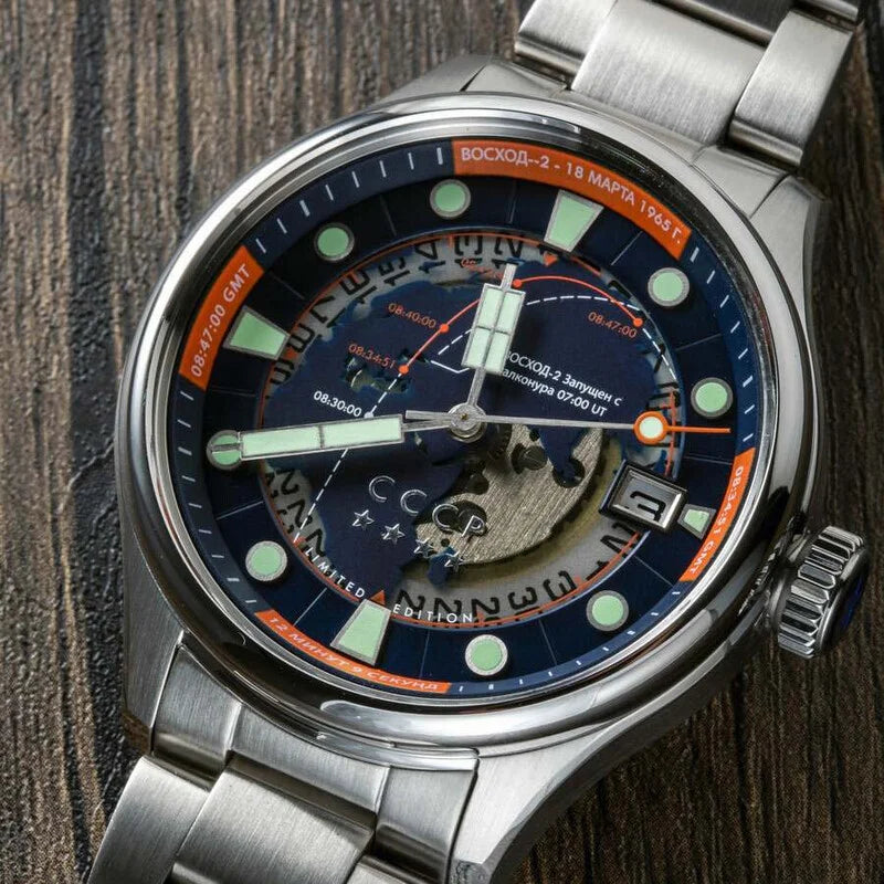 CCCP Leonov Automatic Blue Dial Stainless Steel Men's Timepiece - CP-7099-22 (Edition 2)