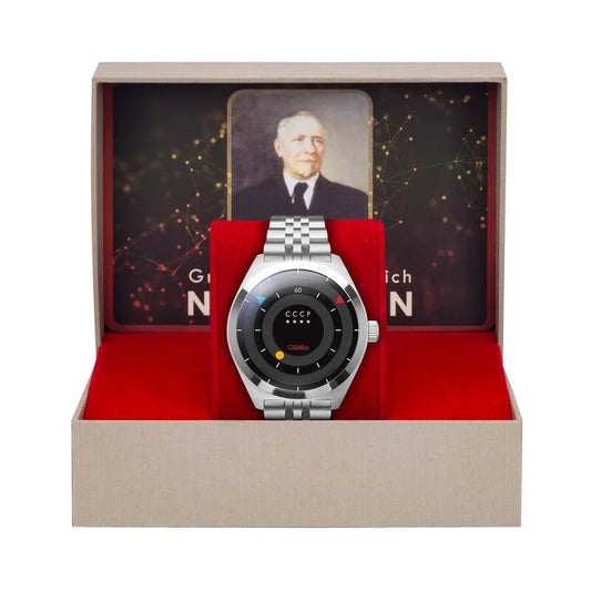 CCCP Neujmin Automatikuhr mit schwarzem Zifferblatt und Edelstahlarmband für Herren - CP-7065-11 (Edition 2)
