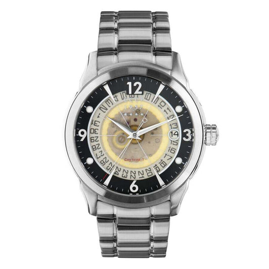 CCCP Sputnik-1 Automatic Black Dial Men's Timepiece - CP-7001-11 (Stainless Steel Strap)