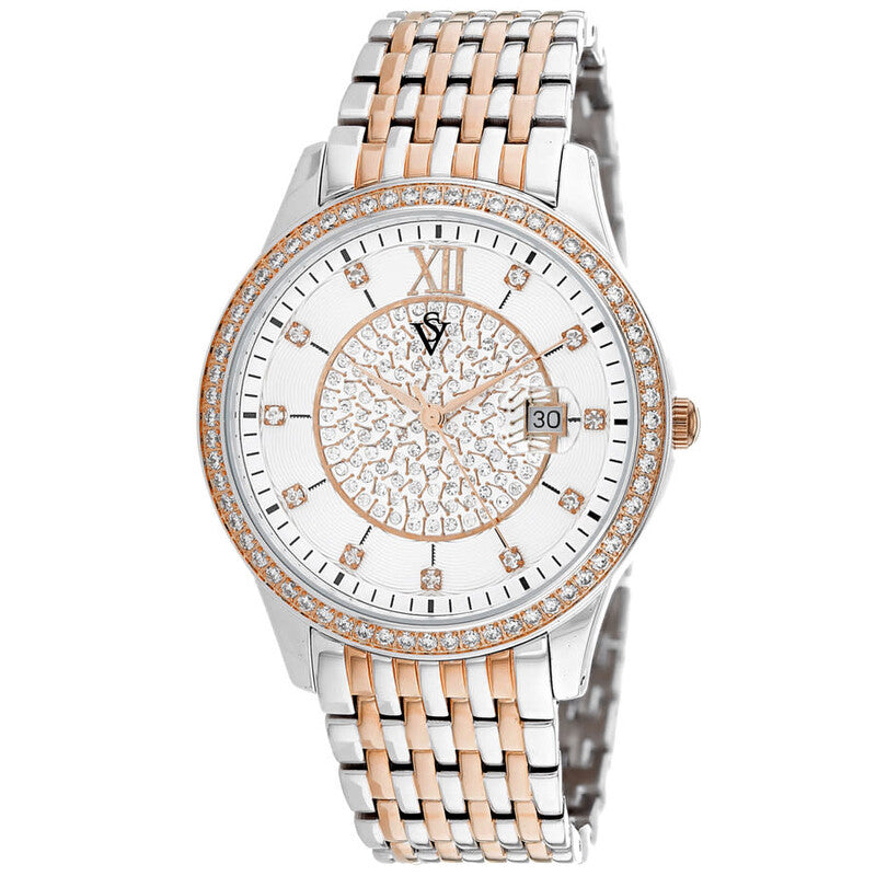 Christian Van Sant Carla Quartz White Dial Ladies Timepiece - CV0482 (Stainless Steel Strap)