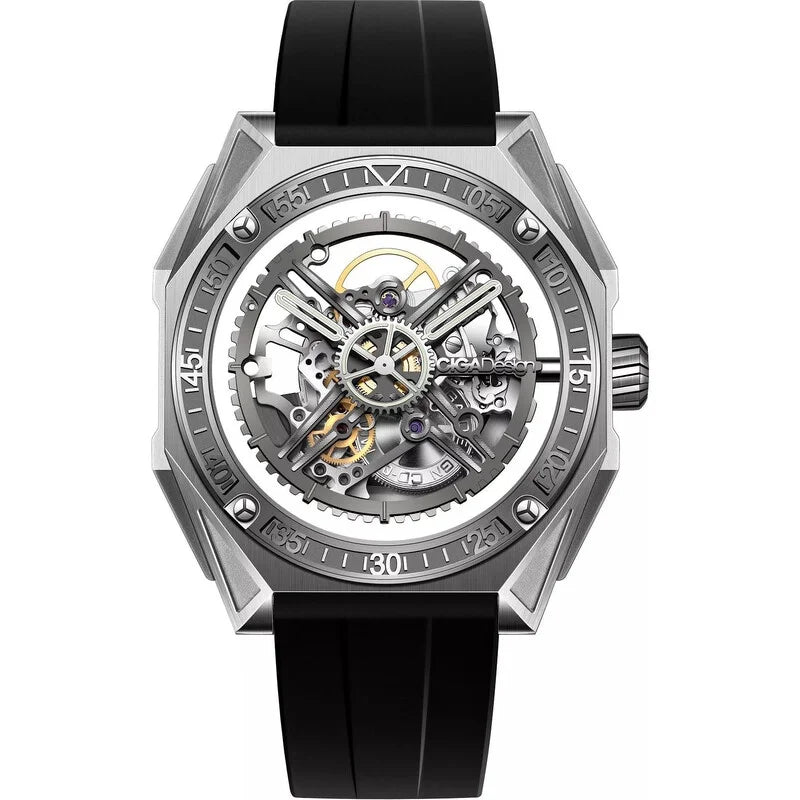 Ciga Design Magician Hand-Wound Transparent Dial Men's Timepiece - M051-SS01-6B - M051 SS01 6B