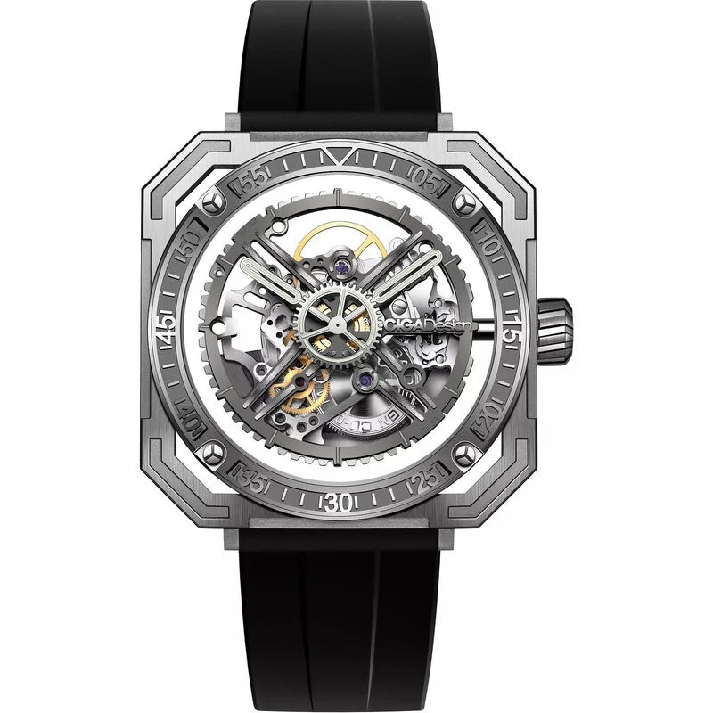 Ciga Design Magician Hand-Wound Transparent Dial Men's Timepiece - M051-SS01-6B - M051 SS01 6B