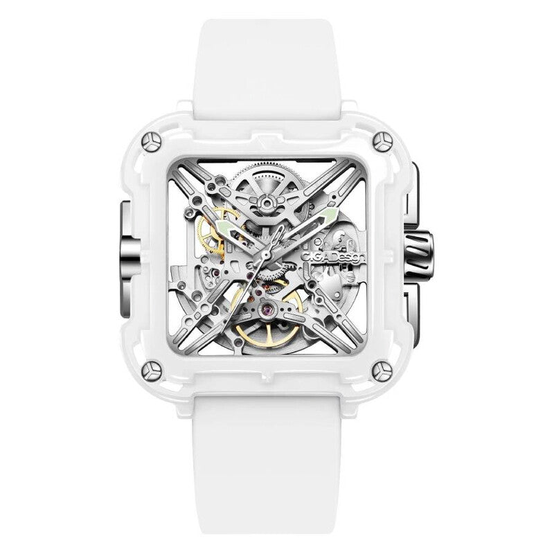 Ciga Design X Series Machina Automatic Skeleton Dial Women's Timepiece - X012-WS02-W5WH (Stainless Steel Strap)