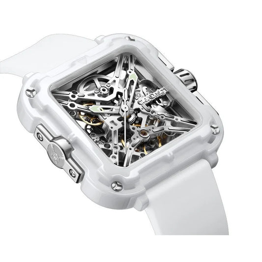 Ciga Design X Series Machina Automatische Skelett-Damenuhr - X012-WS02-W5WH (Edelstahlarmband)