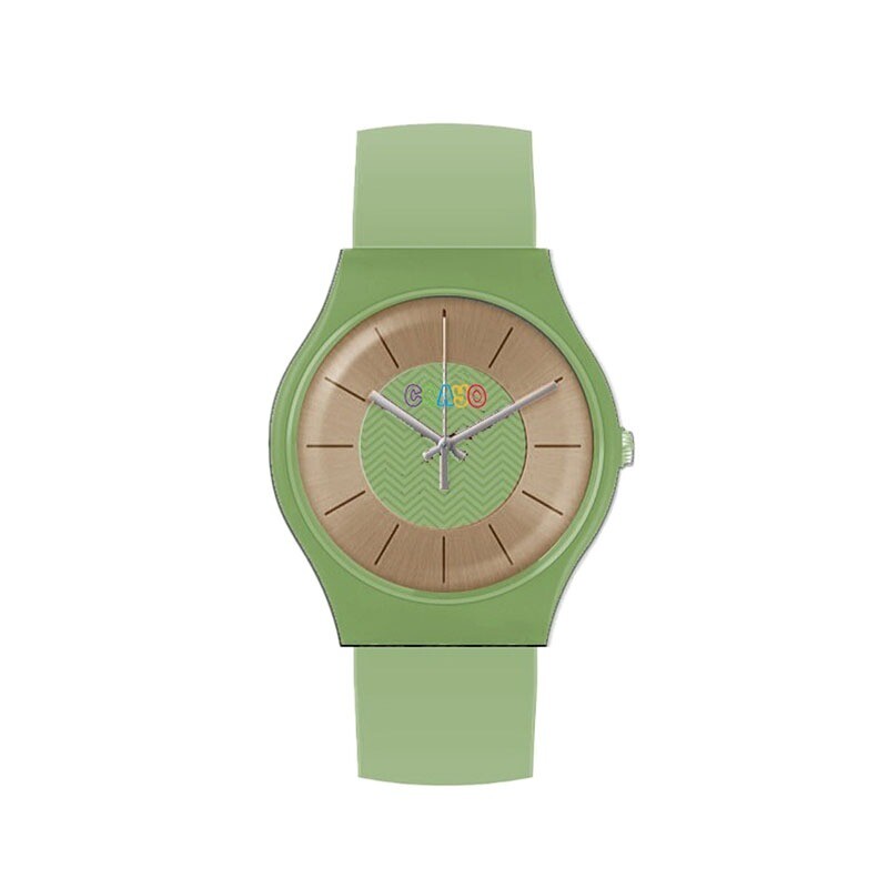 Crayo Trinity Quartz Green Center Rose Dial Unisex Timepiece - CRACR4403 (Stainless Steel Strap)